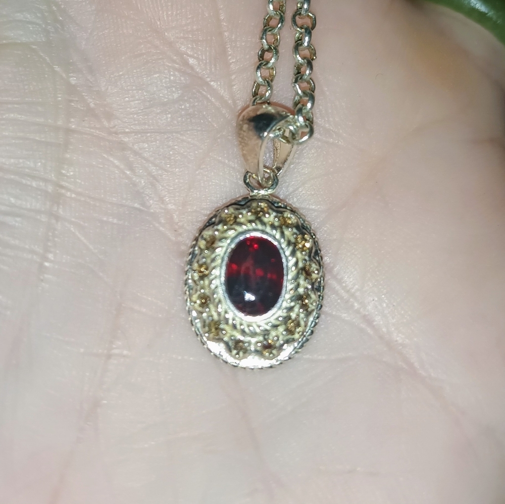 Natural Color Change Malaya Garnet Necklace